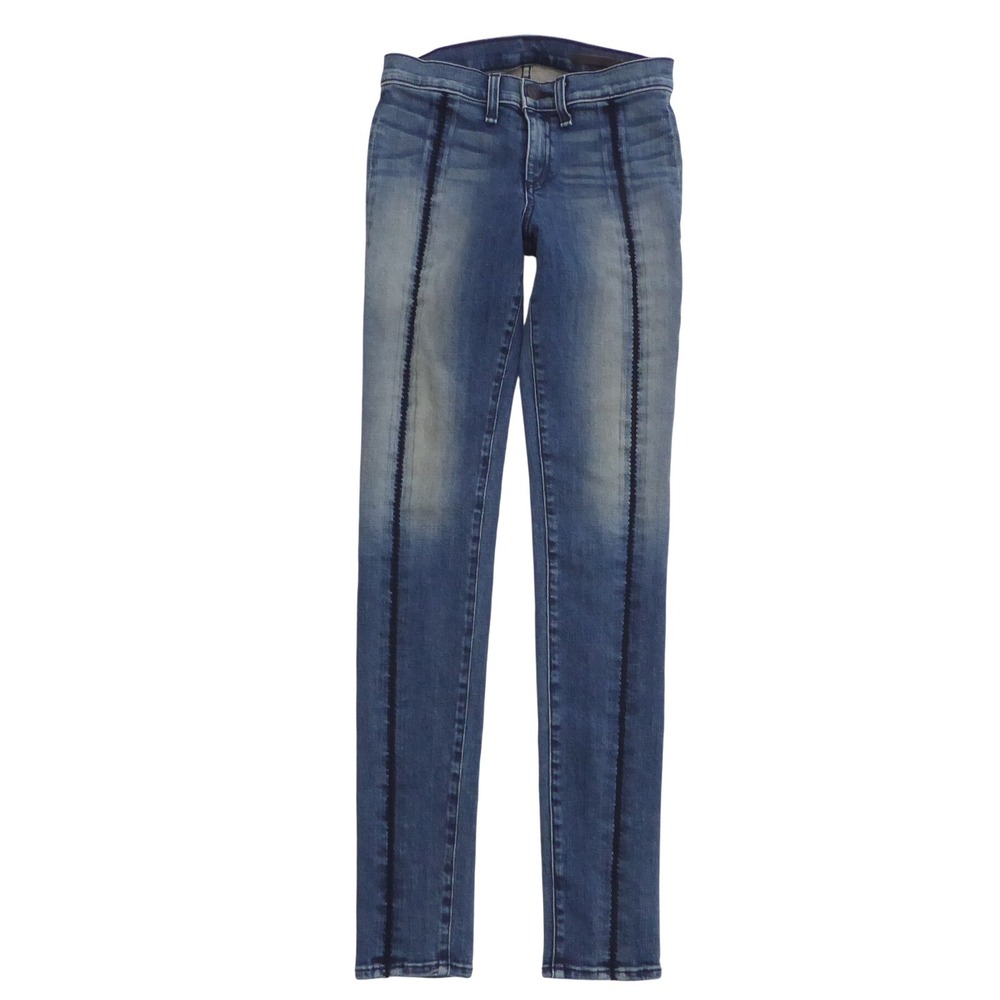 Rag Bone Skinny Jeans Womens Blue Wash Embellished Stitch Stripe Detail Size 28